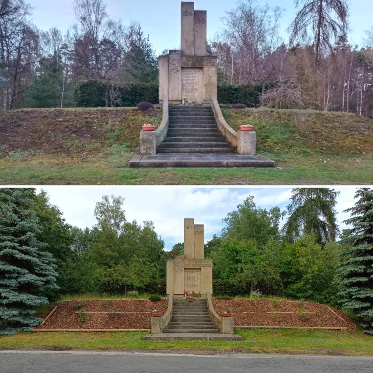 Realizace pomníku PŘED x PO